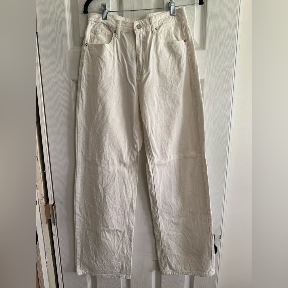 SweatyRock White Wide-Leg Cotton Pant - Picture 2 of 5